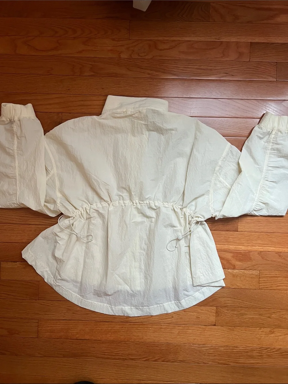 lululemon athletica Cream Drawstring-Waist Zip Jacket